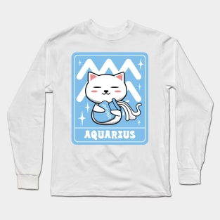 Cute Aquarius Cat Long Sleeve T-Shirt